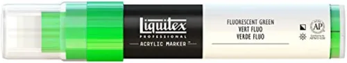 Miniatura 100 de Rotuladores de pintura Liquitex Professional, de punta ancha, Verde fosforescente, 8mm Verde fluorescente