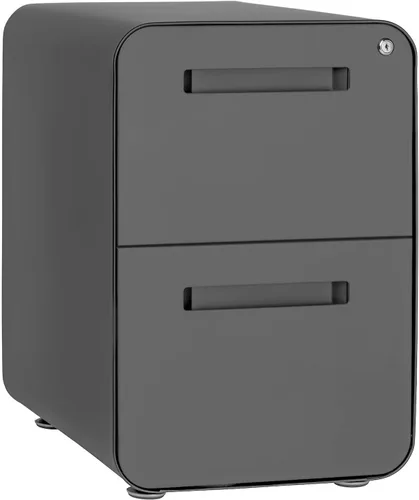 Miniatura 10 de Laura Davidson Furniture Stockpile - Archivador móvil de 2 cajones con cerradura, archivador de metal para debajo del escritorio, carpetas