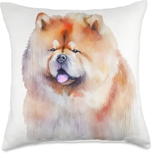 Miniatura 4 de Charming Watercolor Dog Art Chow Chow Chow - Almohada colorida de acuarela para perro, 16 x 16 pulgadas, multicolor