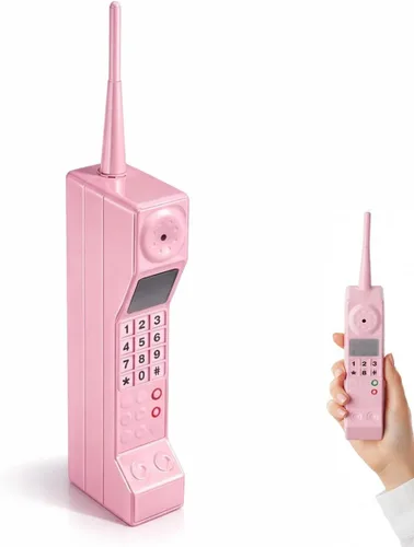 Adorno retro de ladrillo para teléfono celular, modelo retro de teléfono celular, accesorios de fotografía vintage de hierro para escenarios,