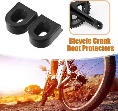 Miniatura 2 de X AUTOHAUX 2 piezas de silicona para bicicleta, protector de manivela para bicicleta de montaña, funda de gel, protección para brazo de manivela