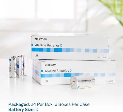 Miniatura 5 de McKesson Baterías alcalinas, D - Ideal para dispositivos médicos, desechables, 1.5V, 24 unidades, 6 paquetes, 144 en total