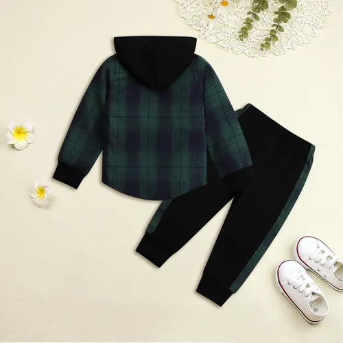 Miniatura 78 de Conjunto de ropa para bebés y niños pequeños, camisa con capucha y pantalones deportivos para otoño e invierno