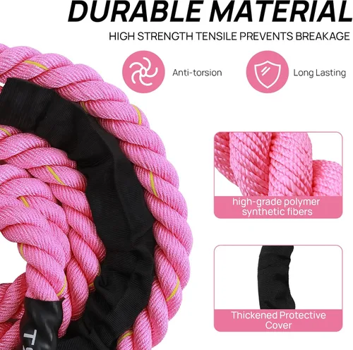 Miniatura 3 de Cuerda de saltar con peso para fitness – Cuerda de saltar pesada para mujeres y adultos, ideal para entrenamientos de gimnasio en casa