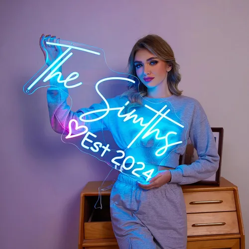 Miniatura 2 de Letreros de neón personalizados para decoración de pared, letrero de luces LED grandes de neón, letrero de neón personalizable para decoración