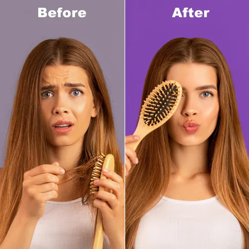 Miniatura 5 de Set de champú y acondicionador para el crecimiento del cabello con aceites de romero, biotina, argán y ricino para cabello adelgazante, dañado