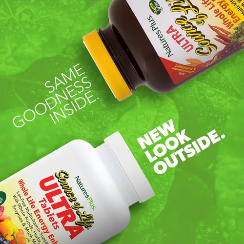 Miniatura 2 de NaturesPlus Ultra Source of Life Multivitamínico sin hierro - 180 tabletas - Apoya la salud inmunológica, la energía y el bienestar general