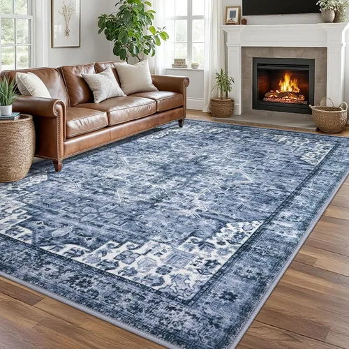 Miniatura 76 de SIILOOM Alfombra lavable de 2 x 3 pies, alfombra suave color taupe ceniza para entrada, tapete antideslizante para puerta de interior, tapete