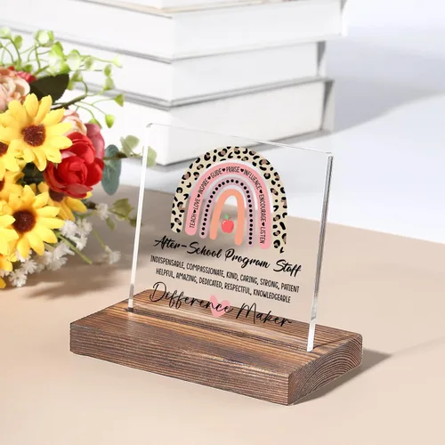 Miniatura 6 de Letrero decorativo de escritorio transparente para después de la escuela, regalo de agradecimiento para mujeres y hombres, regalos de agradecimiento