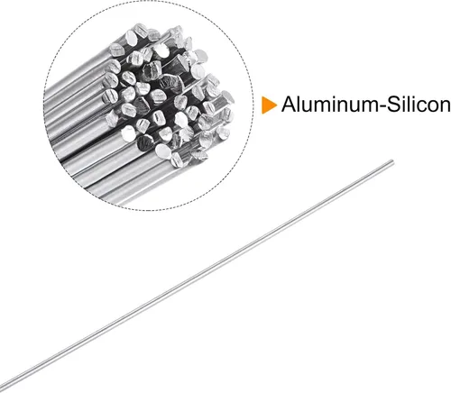 Miniatura 3 de uxcell Varillas de soldadura de aluminio Alambre de soldadura de silicio de aluminio Herramienta de reparación multiusos 1/10 "x 19.69" 50 piezas
