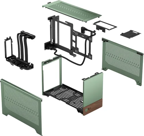 Miniatura 22 de Fractal Design Terra Graphite - Panel frontal de madera de nogal - Factor de forma pequeño - Carcasa para juegos Mini ITX - Cable elevador PCIe 4.0