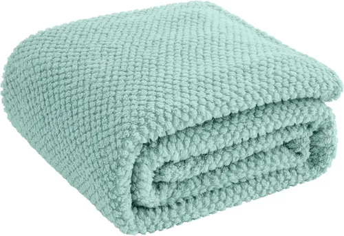 Miniatura 11 de Manta de Tiro de Piel Sintética Color Hueso para Sofá, Manta Suave y Esponjosa de Burbujas para Cama y Sofá, Manta Gruesa y Cálida de Felpa Difusa