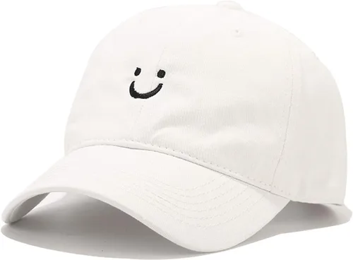 Miniatura 27 de Umeepar Gorra de béisbol con cara sonriente para mujeres y hombres, ajustable, de perfil bajo, de algodón, sin estructura, para papá