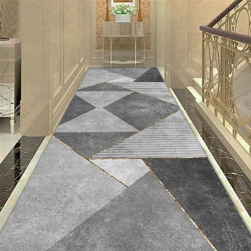 Miniatura 2 de Alfombras geométricas para pasillos, pasillos, tapetes gruesos para el hogar, entrada de hotel, alfombra larga – 3.3 ft/4.9 ft/8.2 ft/11.5 ft/14.8
