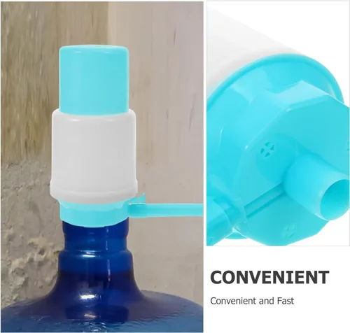 Miniatura 7 de jojofuny Bomba dispensadora de agua manual para botella de 1 galón, bomba de agua ligera portátil para acampar al aire libre, uso en casa y oficina