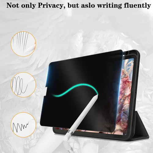Miniatura 5 de Protector de pantalla de privacidad para Samsung Galaxy Tab A7 Lite SM-T220 8.7 pulgadas anti espía mate TPU película negra