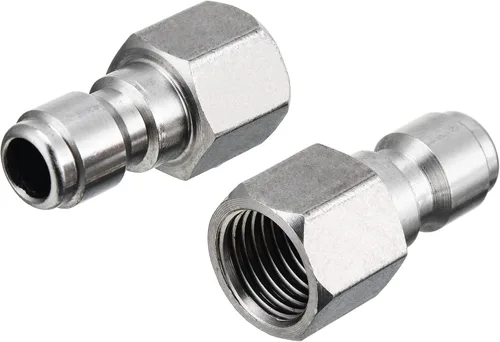 Miniatura 4 de RIDGE WASHER Acopladores para lavadora a presión, enchufe de conexión rápida de 1/4 a rosca NPT hembra, 5000 PSI, paquete de 2