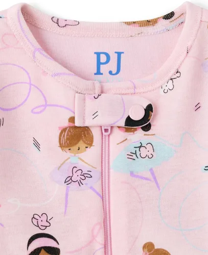 Miniatura 2 de The Children's Place baby girls Ballerina Snug Fit Cotton One Piece Pajamas