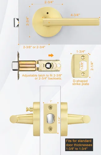 Miniatura 6 de Goldenwarm - Paquete de 1 picaporte negro inactivo de una sola cara, con tirador de puerta de extracción mate, resistente, para armario o despensa