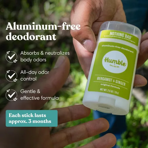 Miniatura 2 de HUMBLE BRANDS - Formula original de desodorante sin aluminio Control de olores, larga duración, bicarbonato de sodio, aceites esenciales, sutil