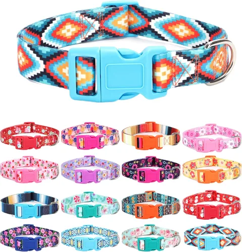 Miniatura 18 de Collares de Navidad para perros pequeños, lindos collares suaves y ajustables para perros y niñas, S 22. Estilo navideño