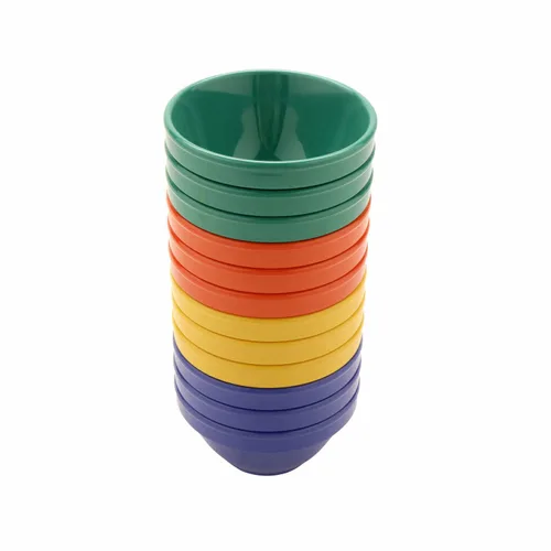 Miniatura 4 de GET BC-70-MIX - Tazón de melamina para caldo, 7 onzas, surtido (juego de 12)