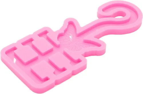 Miniatura 3 de Molde de resina de silicona brillante brillante para colgar el coche, diseño de mariposa, molde de silicona para hacer resina epoxi, fabricación