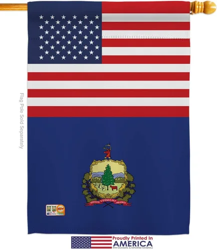 Miniatura 2 de US Vermont House Flag Eagle Set Americana States USA American Territories Republic Country Particular Area Small Decorative Gift Yard Banner Made In