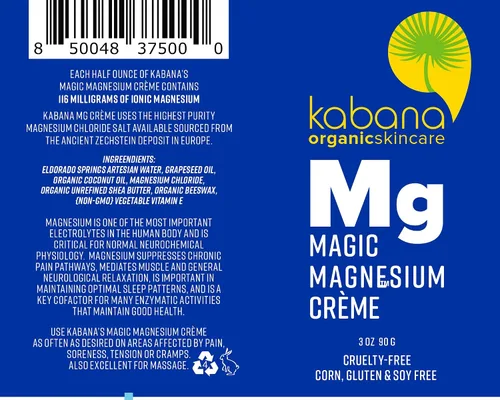 Miniatura 3 de Magic Magnesium Cream Soja & Maíz & Gluten & Fragancia Ingredientes orgánicos Mg Tubo de 3 onzas