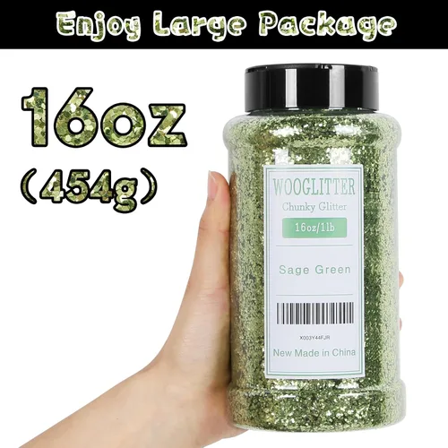 Miniatura 2 de Purpurina negra ultrafina, 16 onzas (1 libra), purpurina fina para manualidades de resina, uñas, vasos, slime, cosméticos y decoración de festivales