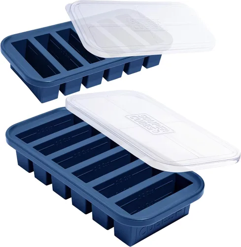 Miniatura 11 de Souper Cubes - Molde de silicona para congelador de 1/2 taza, perfecto para almacenar sopas, salsas, jugos, postres, preparación de batidos y más