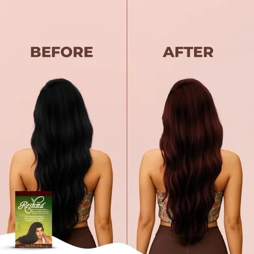Miniatura 4 de Reshma Beauty Ayurvedic Henna Hair Color Blend – Henna, Indigo & Herbal Extracts – Natural Red/Rouge Hair Color for Gray Blending – Heena Mehendi