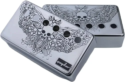 Miniatura 4 de Guyker Humbucker - Cubierta de pastilla (1.969 in/2.047 in de distancia entre varas) – Puente de cuproníquel y pastillas para el cuello, piezas