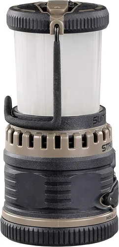 Miniatura 3 de Streamlight 44947 Super Siege Linterna recargable de 1100 lúmenes con cargador AC de 120 voltios, Coyote Banco de energía USB, LED blanco y rojo