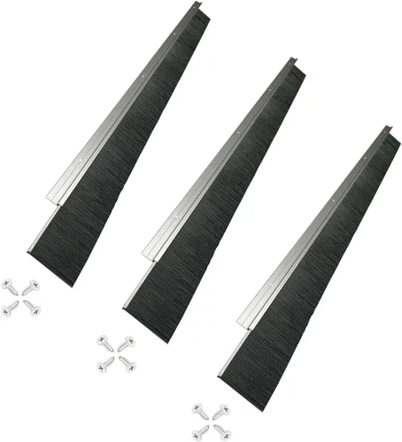 Miniatura 12 de 7 juegos x 39.37 pulgadas de cepillo de puerta de pelo neto de 2.5 pulgadas de ancho, sello de barrido de cepillo de puerta enrollable para garaje