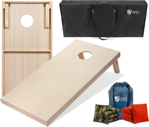 Miniatura 69 de Tailgating Pros Tablas para juego de cornhole - 4 x 2 pies y 3 x 2 pies. Juego de cornhole con estuche de transporte y juego de 8 bolsas de maíz