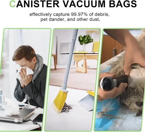 Miniatura 3 de Paquete de 9 bolsas de vacío MM de repuesto para bolsas de vacío Eureka Mighty Mite, Eureka Mighty Mite serie 3670 y 3680, sustituye a la pieza #