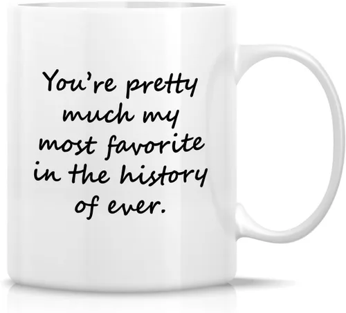 Miniatura 19 de Retreez - Taza divertida con texto en inglés "Once in A While Someone Amazing Comes Along", 325 ml, tazas de café de cerámica, regalos de cumpleaños