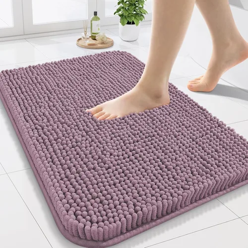 Miniatura 108 de Arotive Alfombras de baño de felpilla extrasuaves y absorbentes, de 24 x 16 pulgadas, lavables a máquina, parte trasera de goma antideslizante