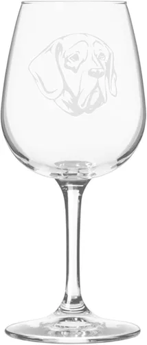 Miniatura 229 de Copa de vino de 12.75 onzas con diseño de perro grabado