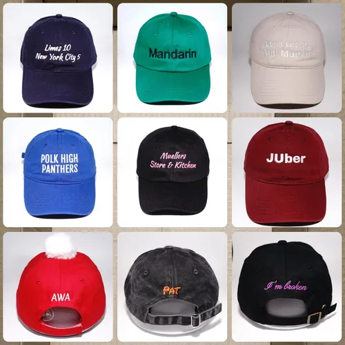 Miniatura 2 de Gorra de béisbol bordada personalizada, tu propio texto, sombreros personalizados para papá