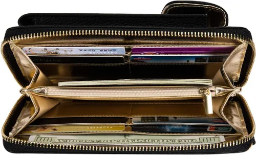 Miniatura 4 de Crossbody - Monedero para teléfono celular para mujer, monedero con soporte de muñeca para teléfono