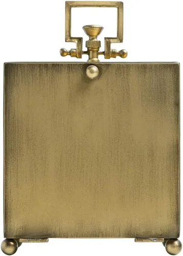 Miniatura 6 de NIKKY HOME Reloj de mesa dorado, clásico silencioso sin tictac, funciona con baterías, decorativo, para repisa o estante, reloj de sobremesa