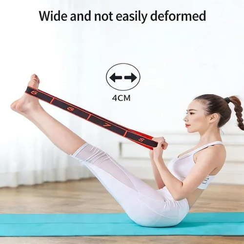Miniatura 3 de Fitness Resistance Band for Stretching and Yoga, Fitness Resistance Bands with Handles, Number Stretch Resistances Band with Clear Markings, for