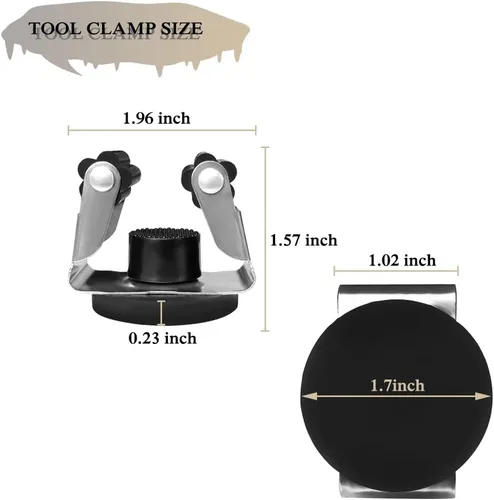 Miniatura 2 de Soporte magnético para escoba para trapeador, 2 piezas movibles montadas en la pared con clip de escoba para trapeador, sin perforaciones, colgador