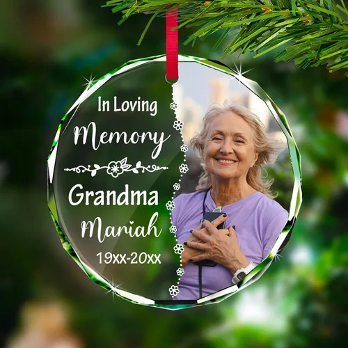 Miniatura 13 de Adorno de Navidad personalizado con foto, adornos de imagen personalizados para Navidad 2026, adorno colgante conmemorativo personalizado
