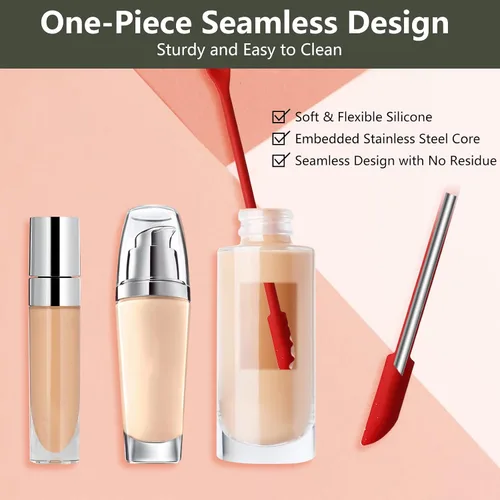 Miniatura 3 de Colorido juego de 6 espátulas de silicona, maquillaje y pequeñas espátulas para cosméticos y uso en cocina