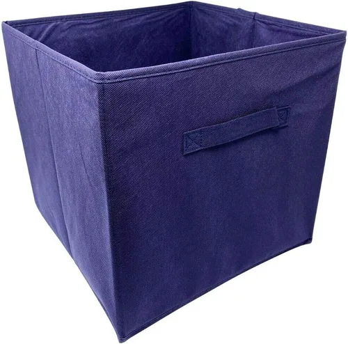 Miniatura 10 de Paquete de 6 cubos grandes de almacenamiento de tela, organizador de canastas de 13 x 13 x 13 pulgadas, color beige con asa de tela