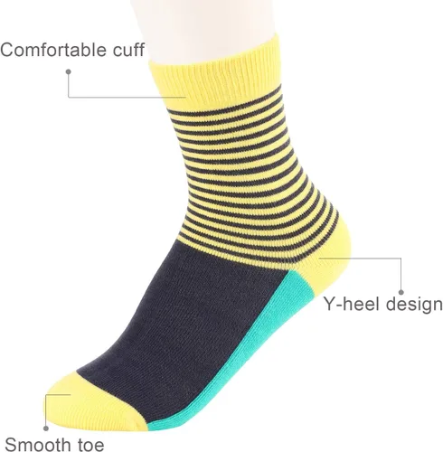 Miniatura 5 de SUNBVE Calcetines de vestir de algodón suave para niños y niños