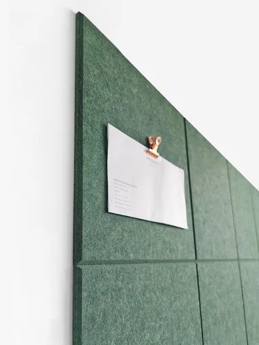 Miniatura 2 de Tabla de corcho alternativa de 24 x 36 pulgadas, paquete de 6 azulejos de pared de fieltro con pestañas adhesivas extraíbles seguras, tableros